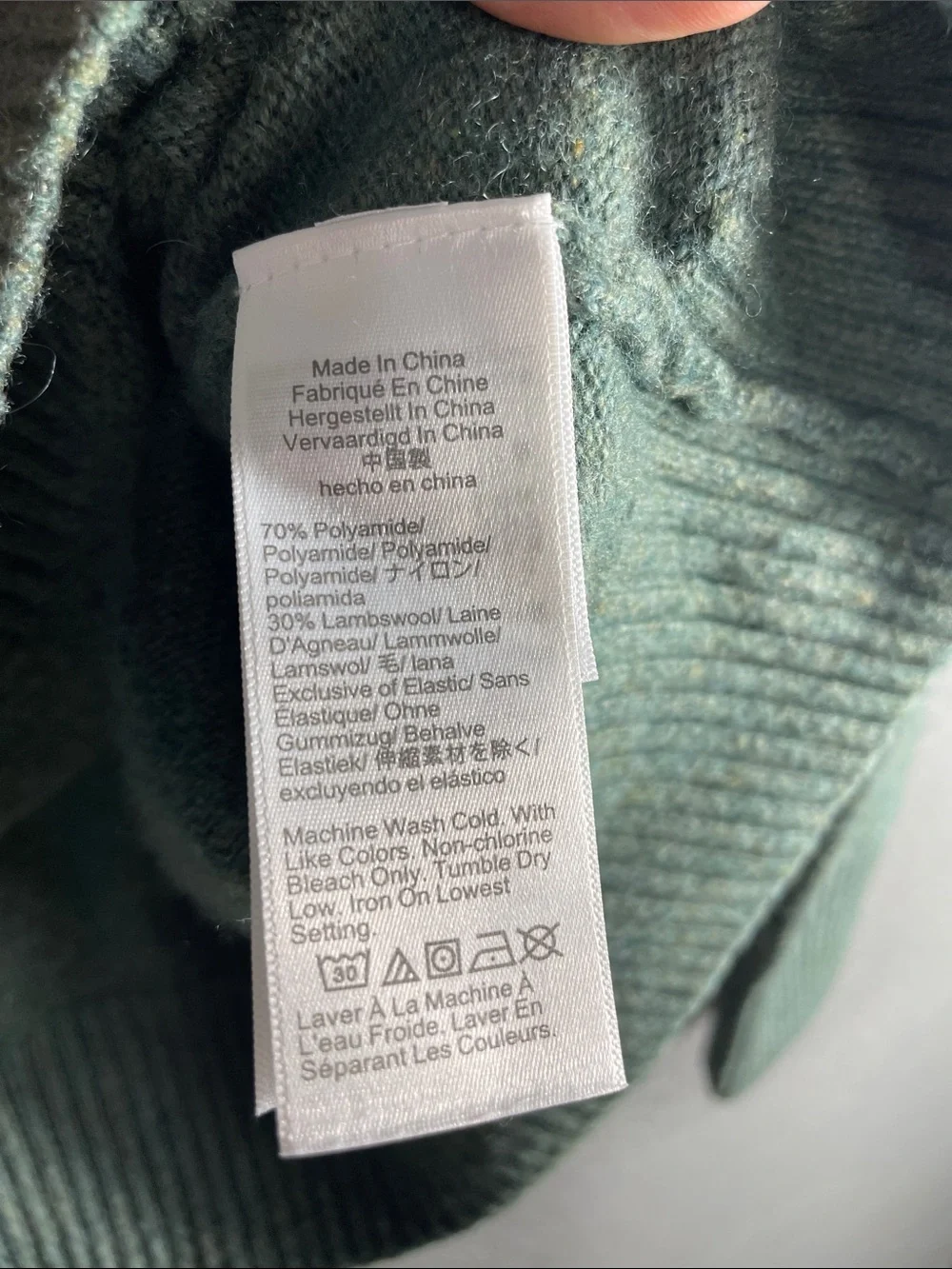 J Crew Sweater Mens M Sage Green Lambswool Blend Crewneck Pullover Knit